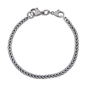 Vintage Sterling Silver 925 Wheat Chain Bracelet 7"